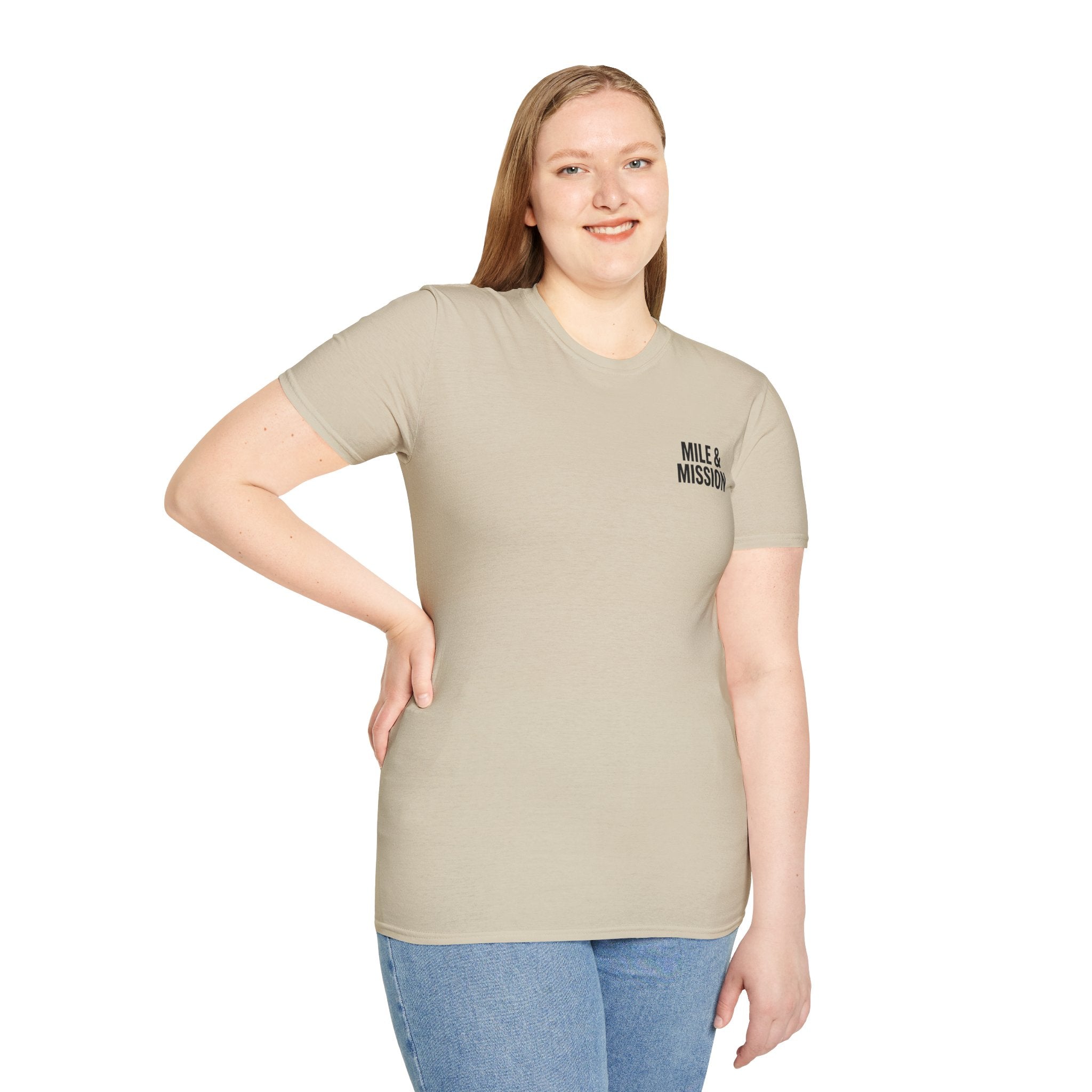 Mile & Mission - Run with Discipline Christian Runner T-Shirt
