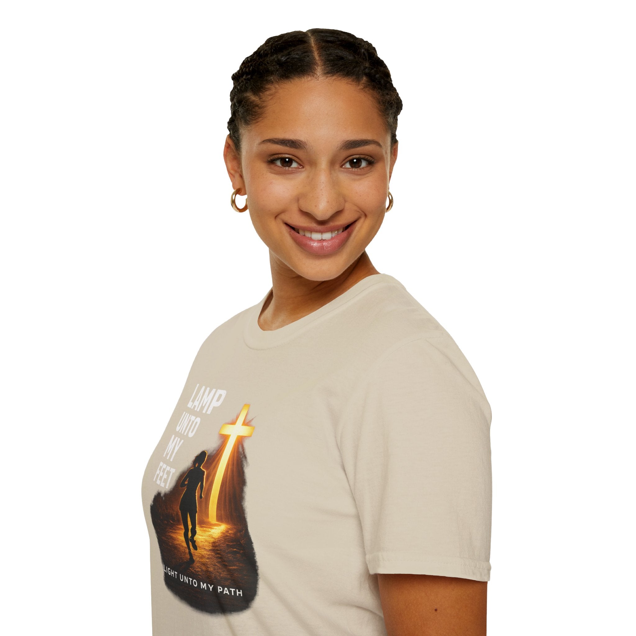 Lamp Unto My Feet - Light Unto My Path Christian Runner T-Shirt (Female)