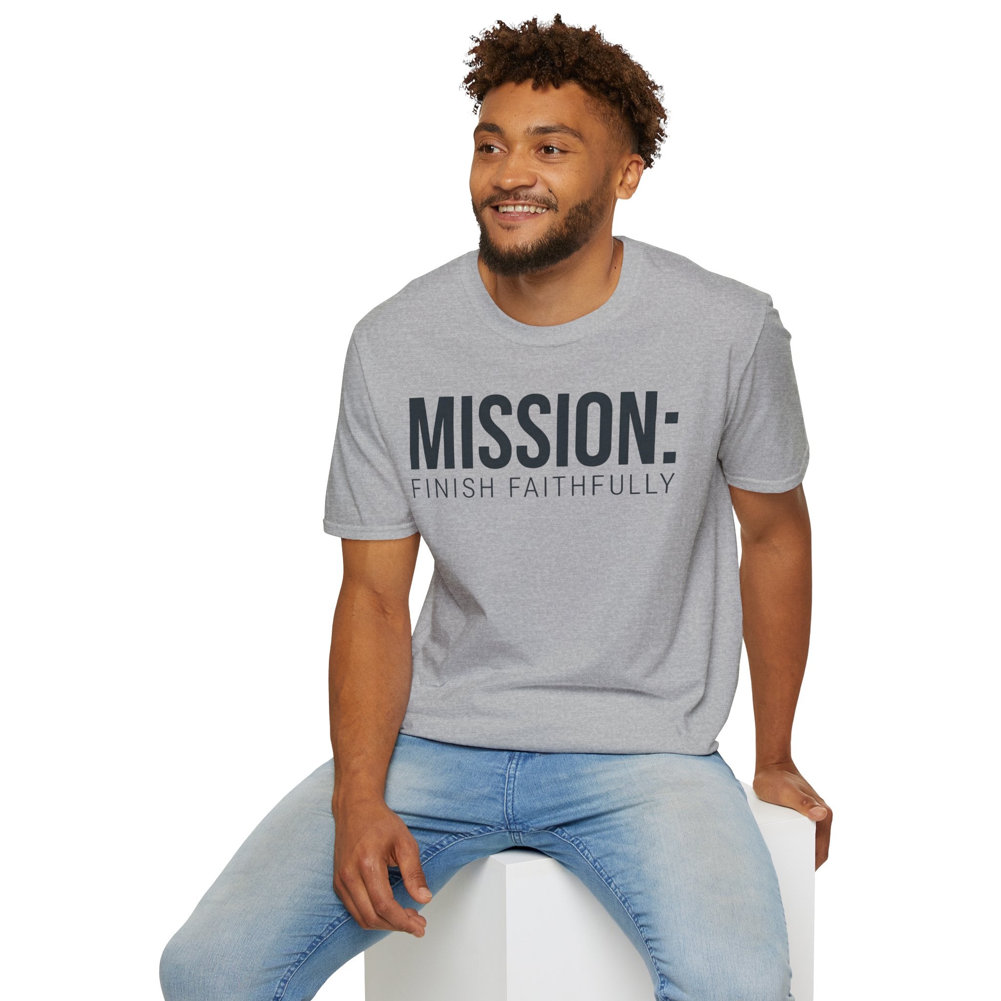 Mission: Finish Faithfully Christian Runner T-Shirt
