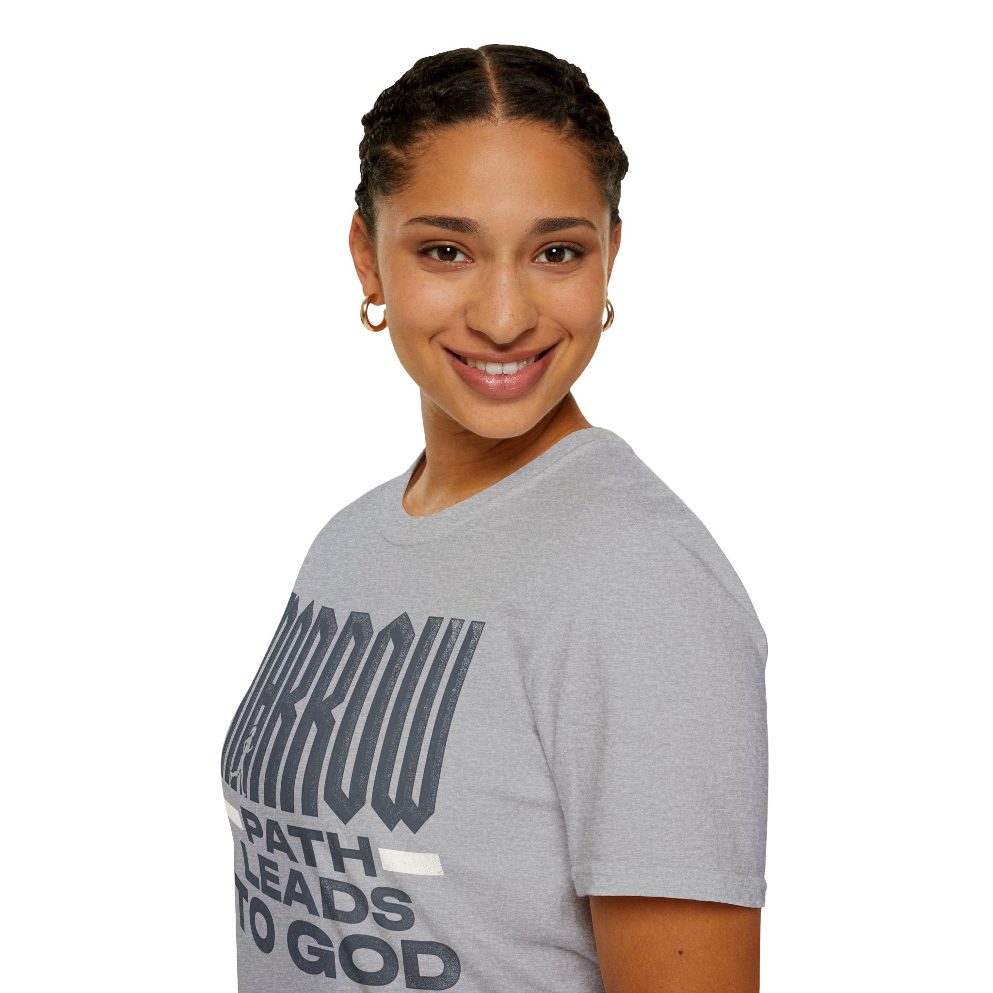 Narrow Path Leads to God Christian Runner T-Shirt (Female)
