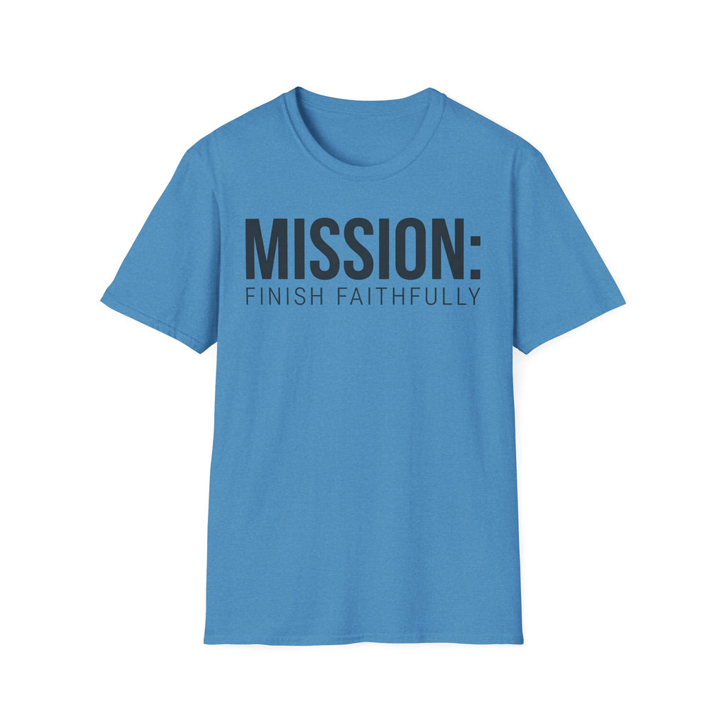 Mission: Finish Faithfully Christian Runner T-Shirt