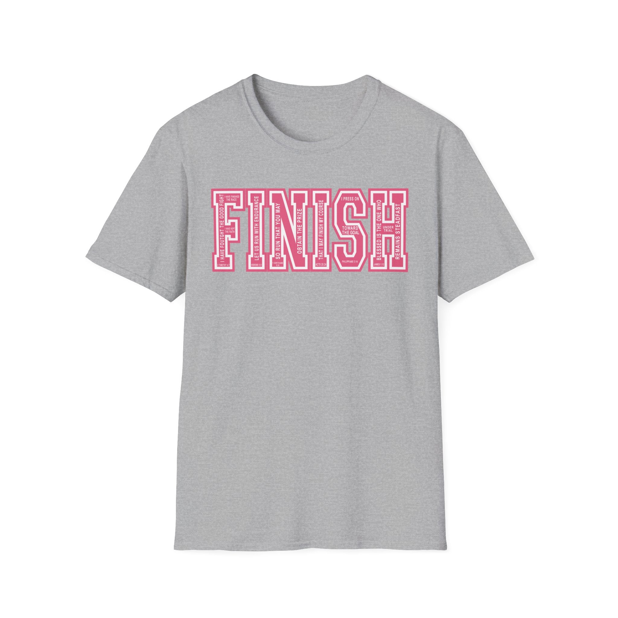 FINISH Christian Runner T-Shirt (Pink)