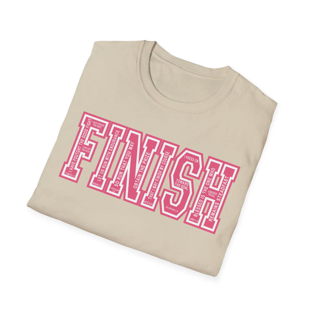 FINISH Christian Runner T-Shirt (Pink)