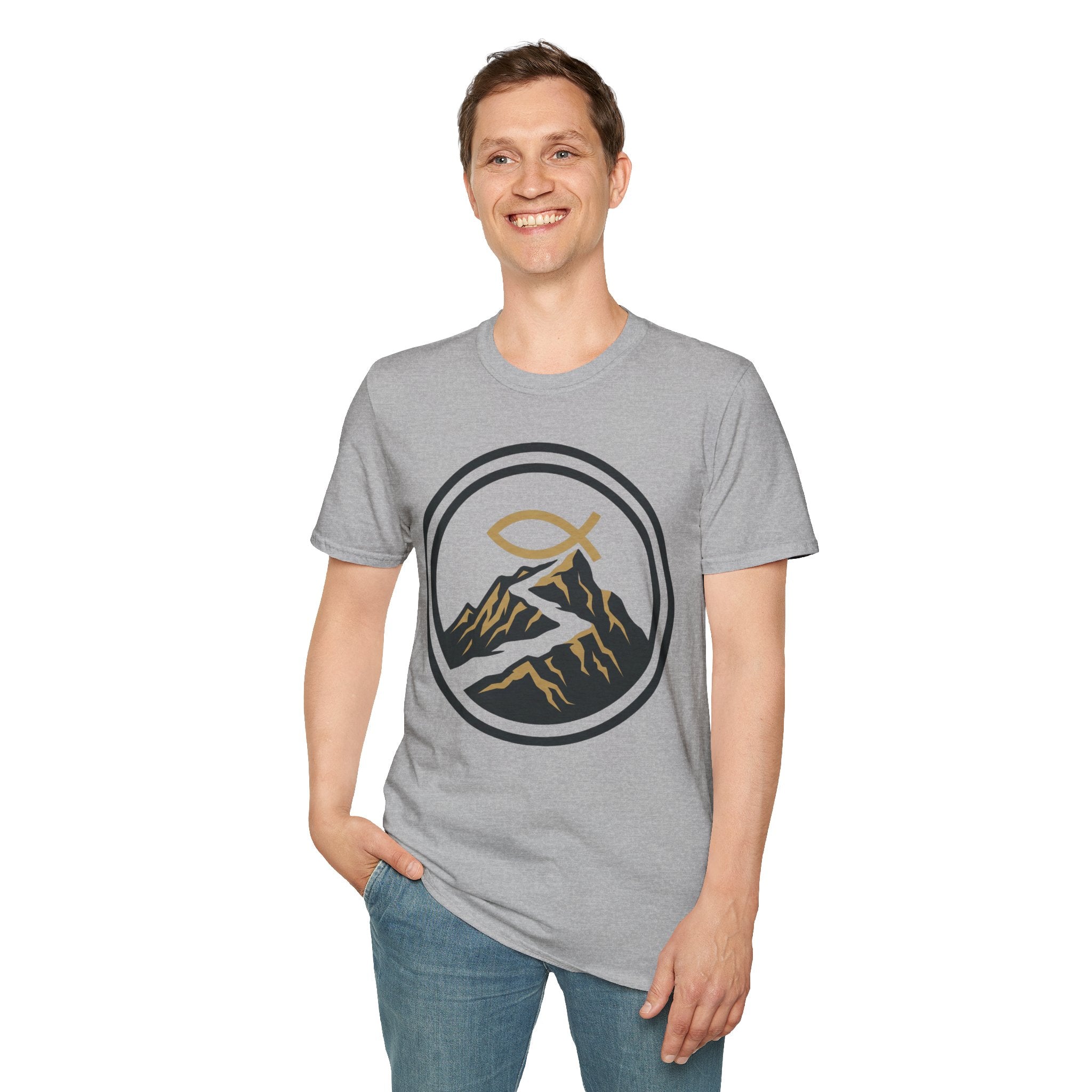 Trail Endurance Mountain Ichthys Christian Runner T-Shirt