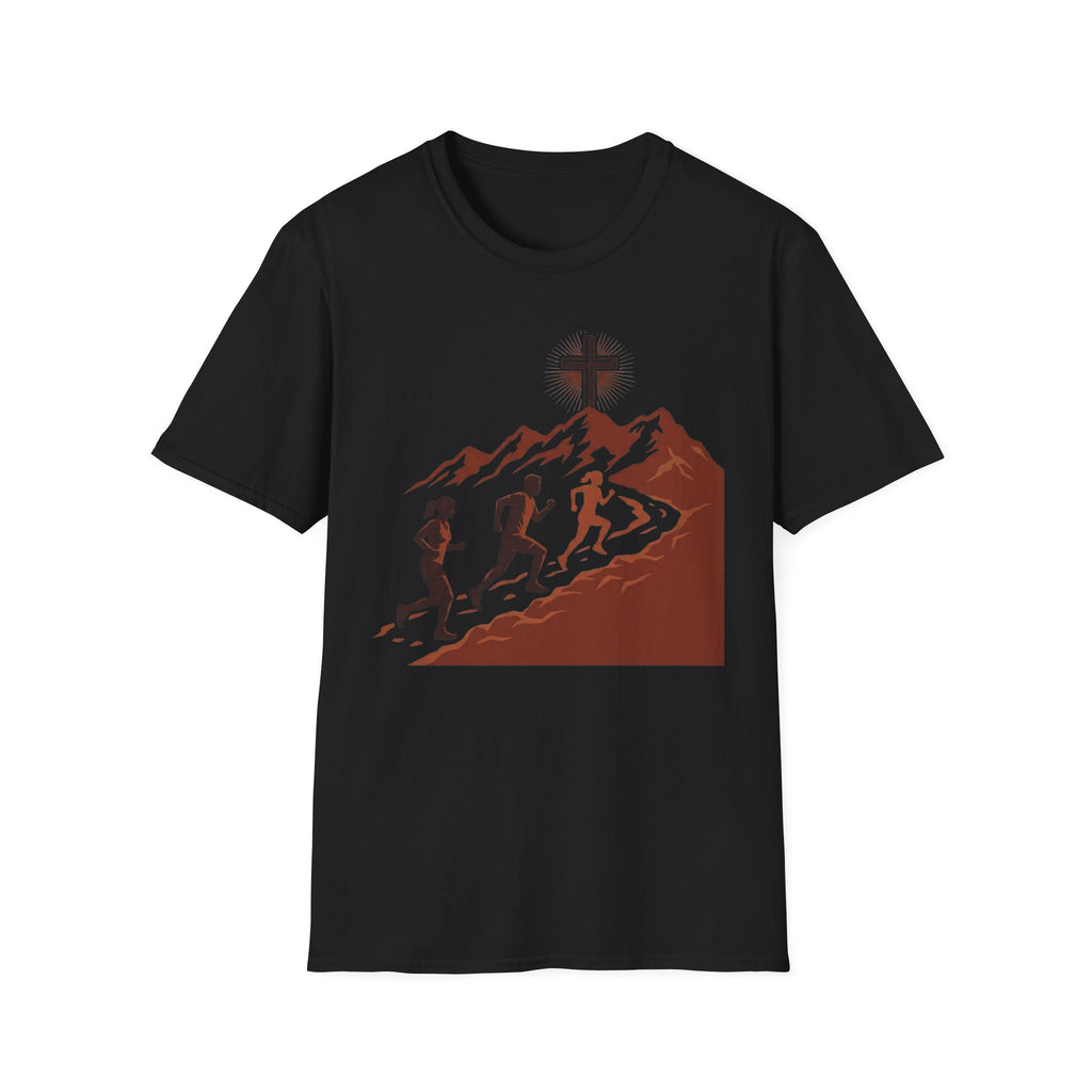 From the Valley to the Mountaintop Christian Runner T-Shirt