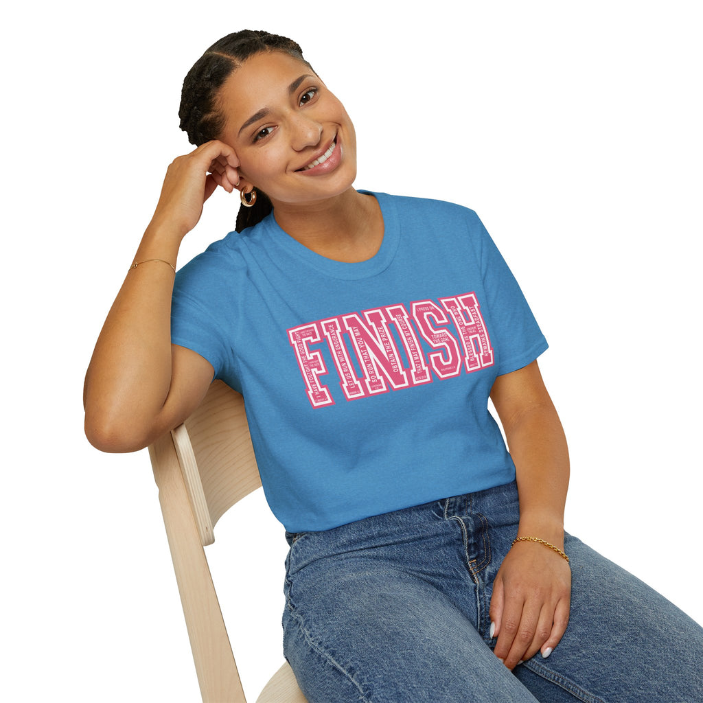 FINISH Christian Runner T-Shirt (Pink)