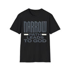 Narrow Path Leads to God Christian Runner T-Shirt (Female)