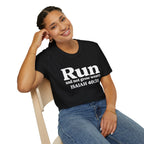 Run and Not Grow Weary Isaiah 40:31 Christian Runner T-Shirt