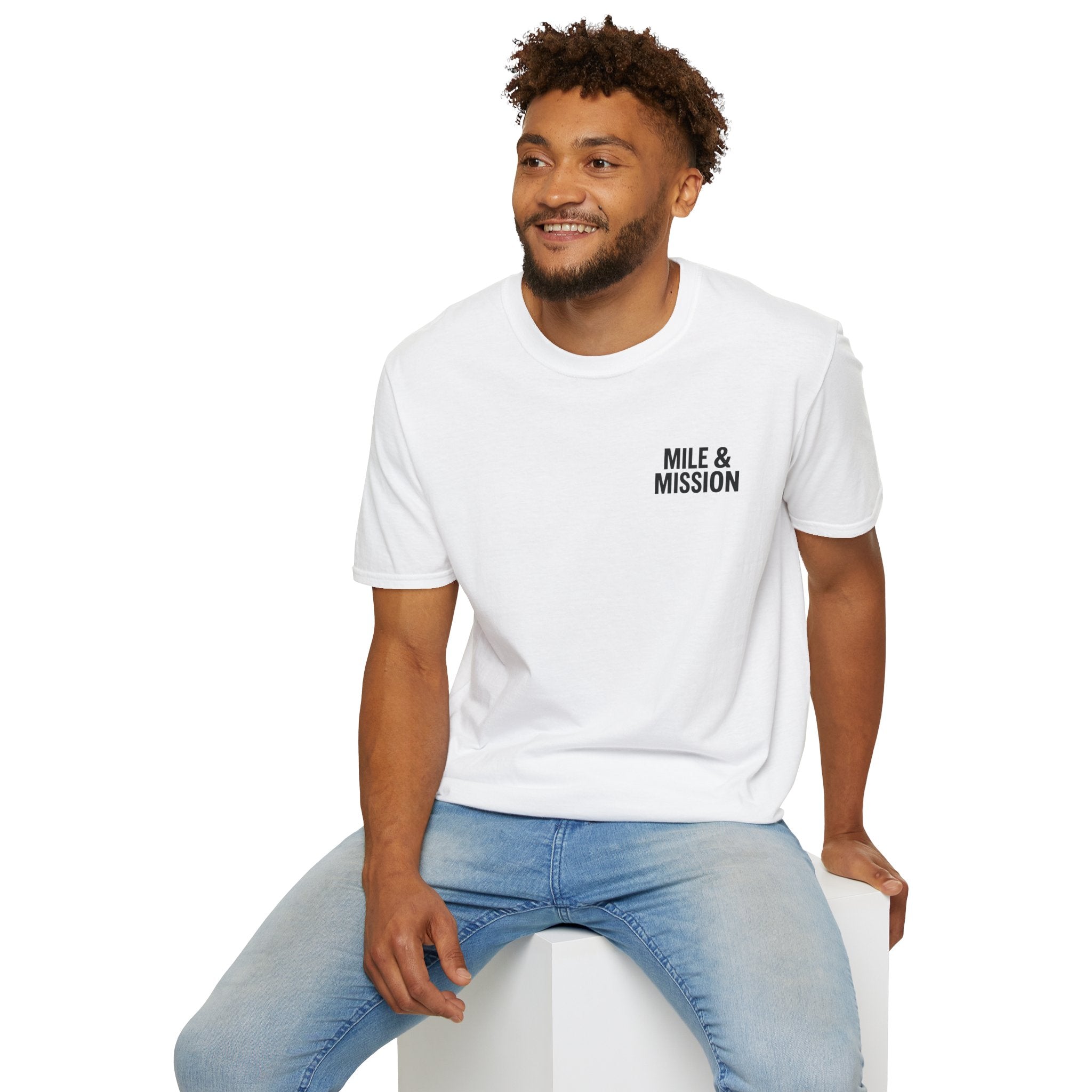 Mile & Mission - Run with Discipline Christian Runner T-Shirt