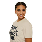 Pray Trust Run Christian Runner T-Shirt