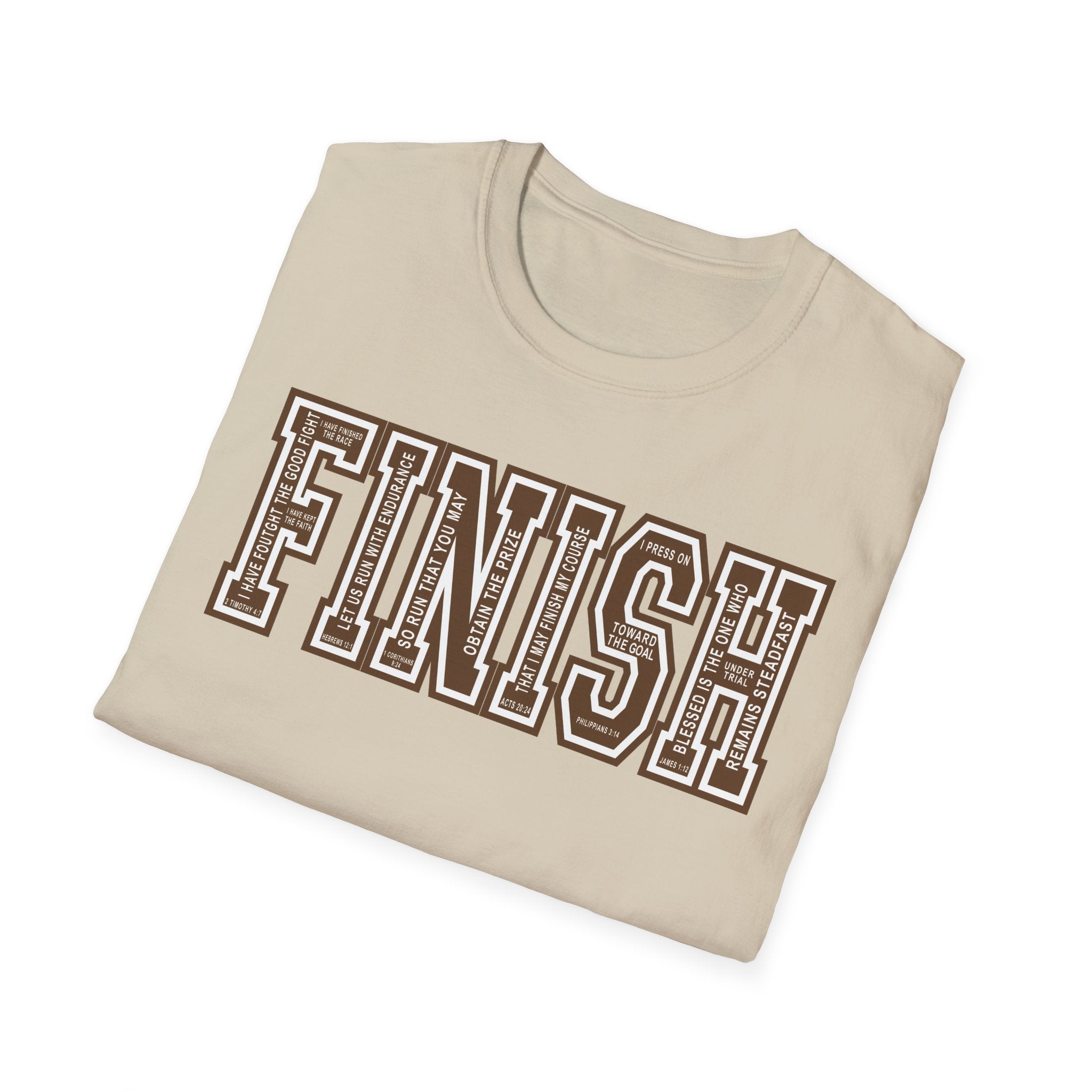 FINISH Christian Runner T-Shirt (Brown)