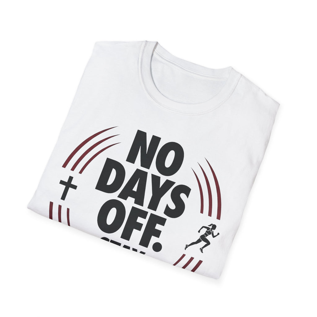 No Days Off Stay Faithful Christian Runner T-Shirt (Female)