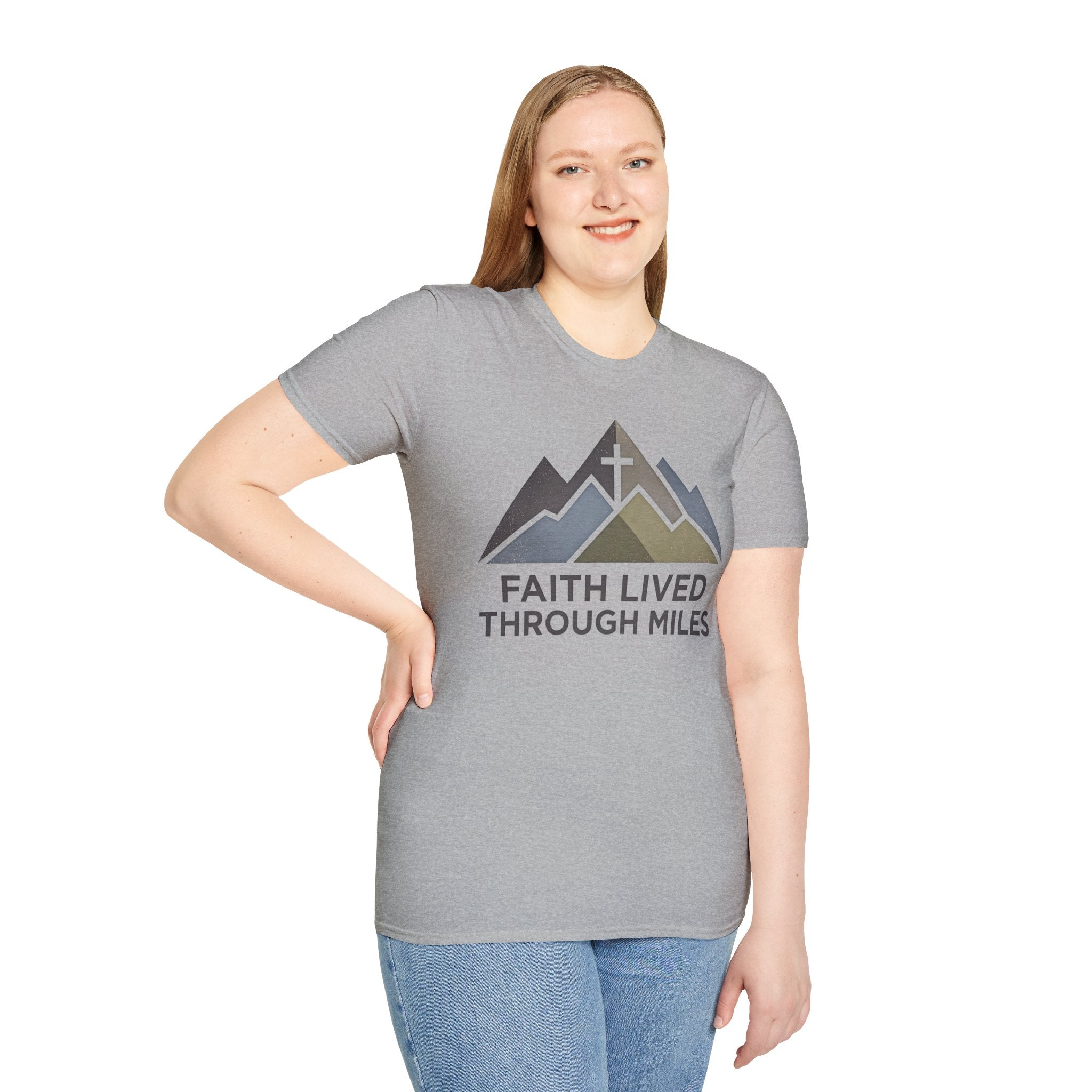 Faith Lived Through Miles Christian Runner T-Shirt