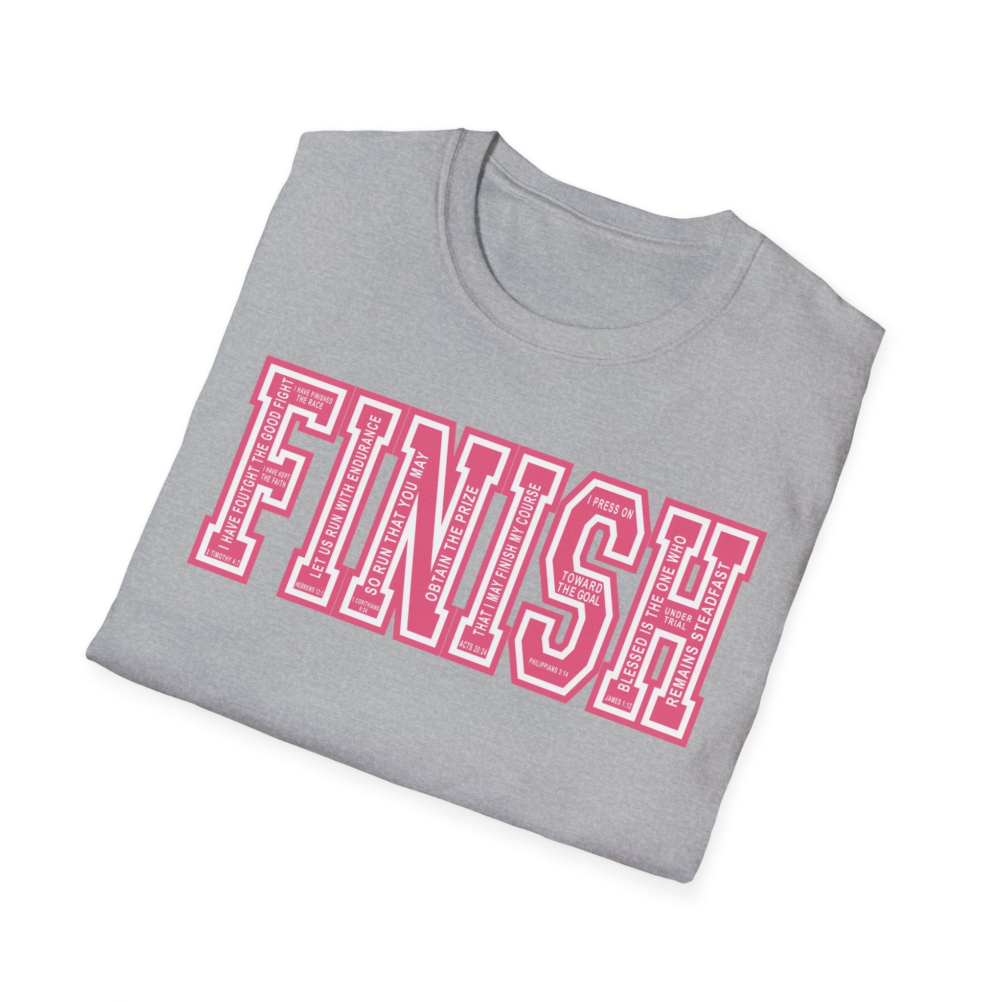FINISH Christian Runner T-Shirt (Pink)