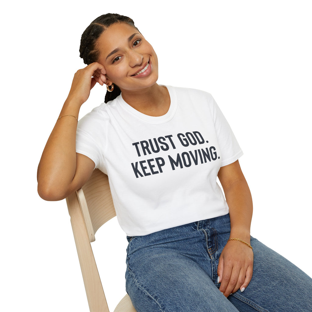 Trust God Keep Moving Christian Runner T-Shirt