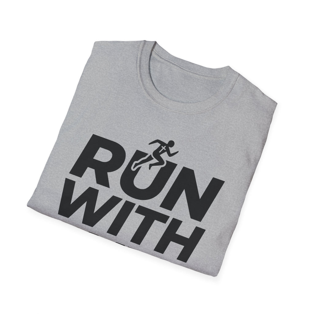 Run With Faith - Finish Strong Christian Runner T-Shirt