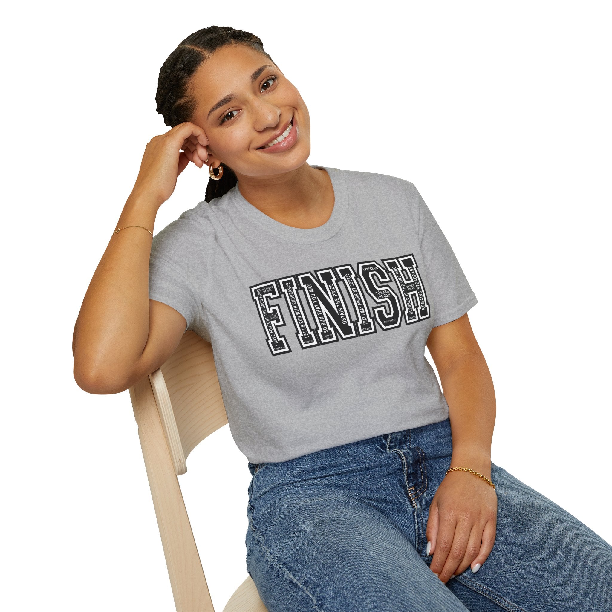 FINISH Running Christian Runner T-Shirt (Black)