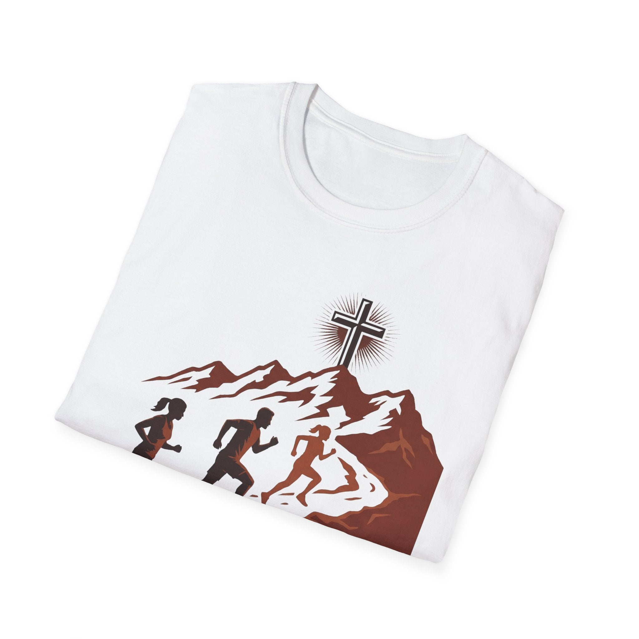 From the Valley to the Mountaintop Christian Runner T-Shirt