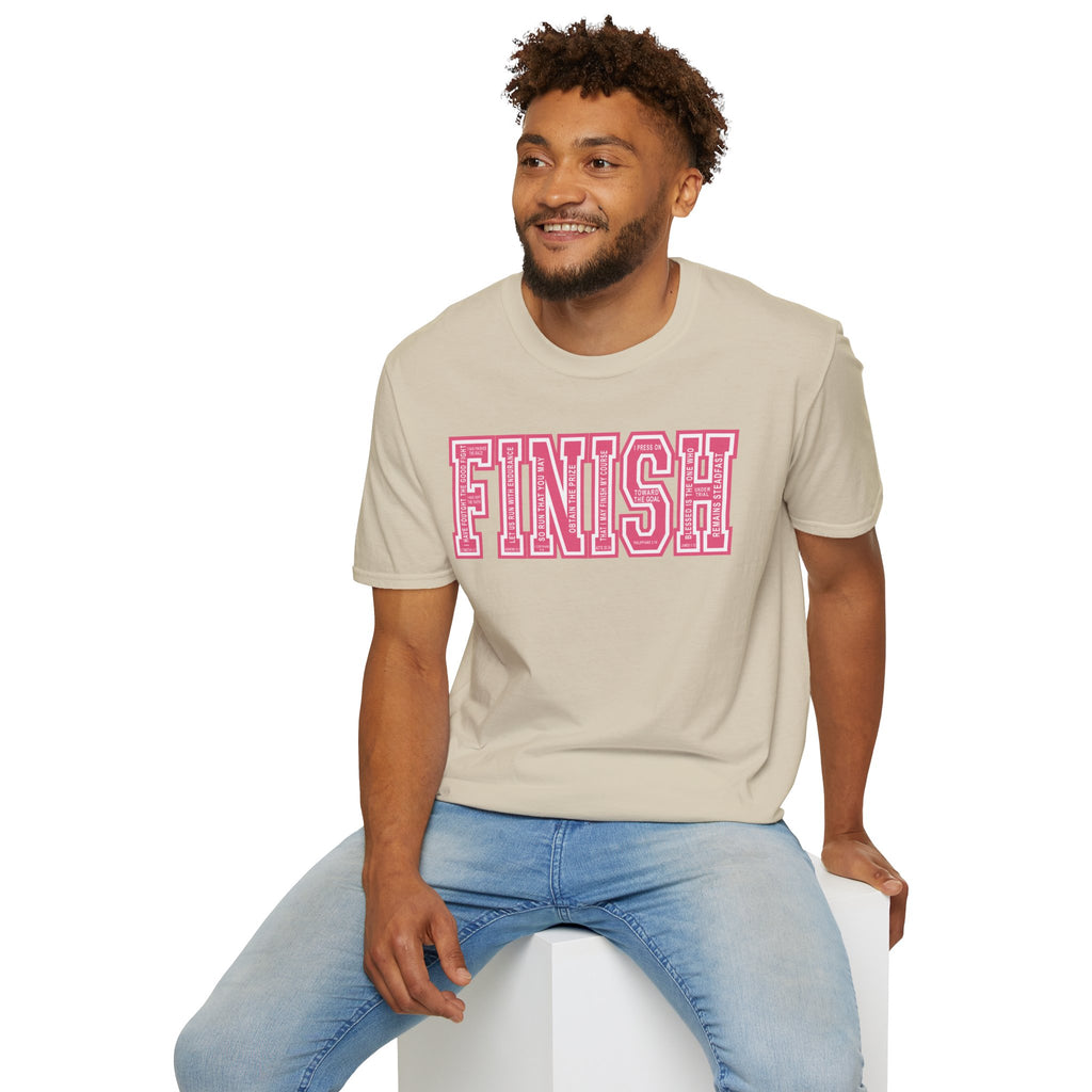 FINISH Christian Runner T-Shirt (Pink)