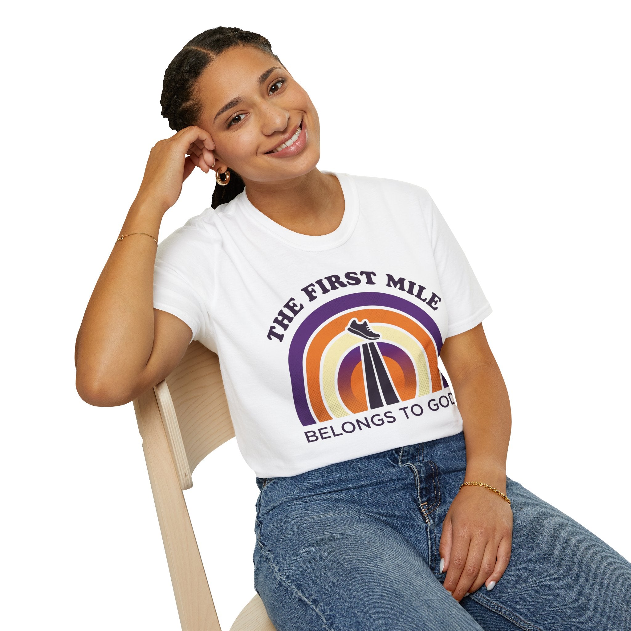 The First Mile Belongs to God Christian Runner T-Shirt
