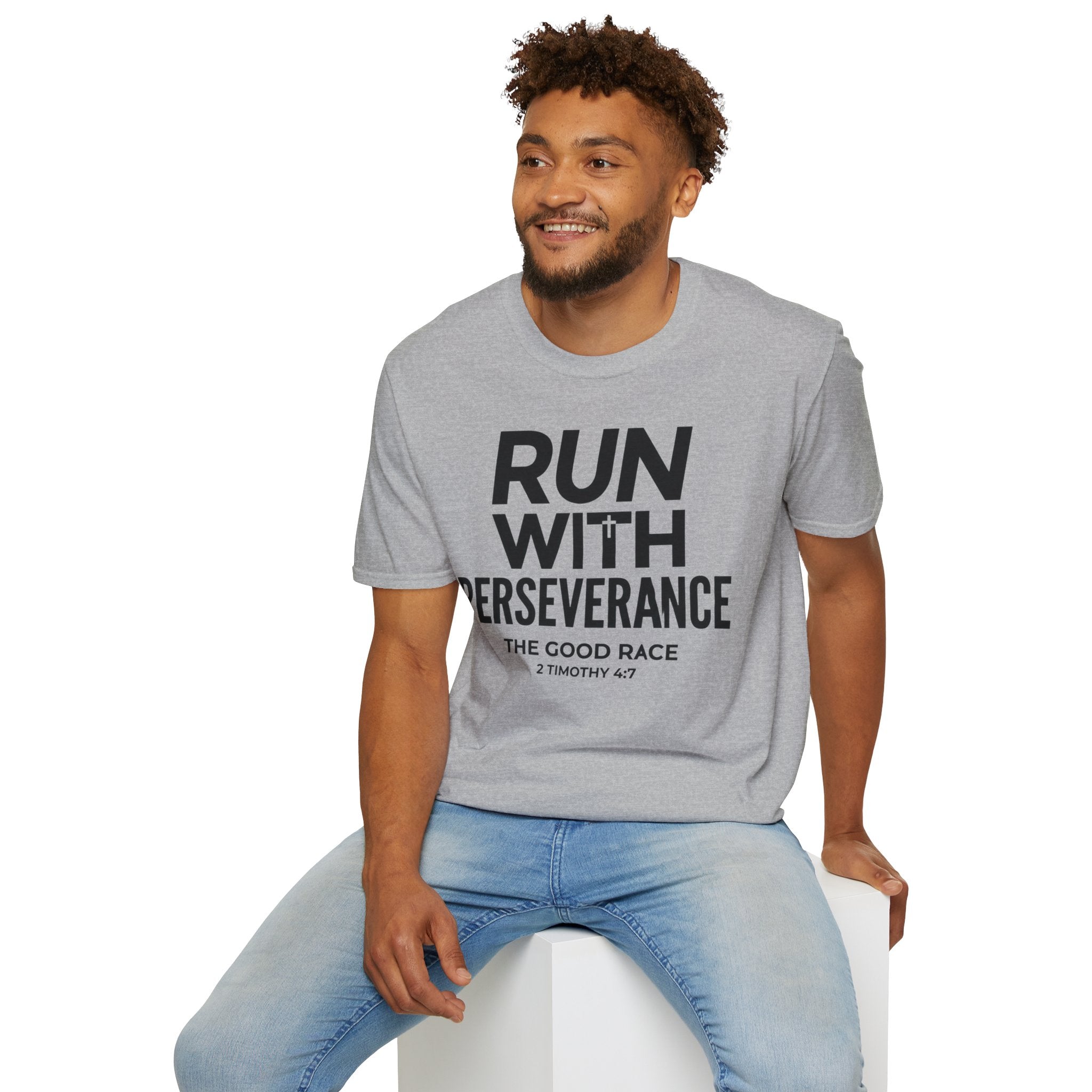 Run With Perseverance Christian Runner T-Shirt
