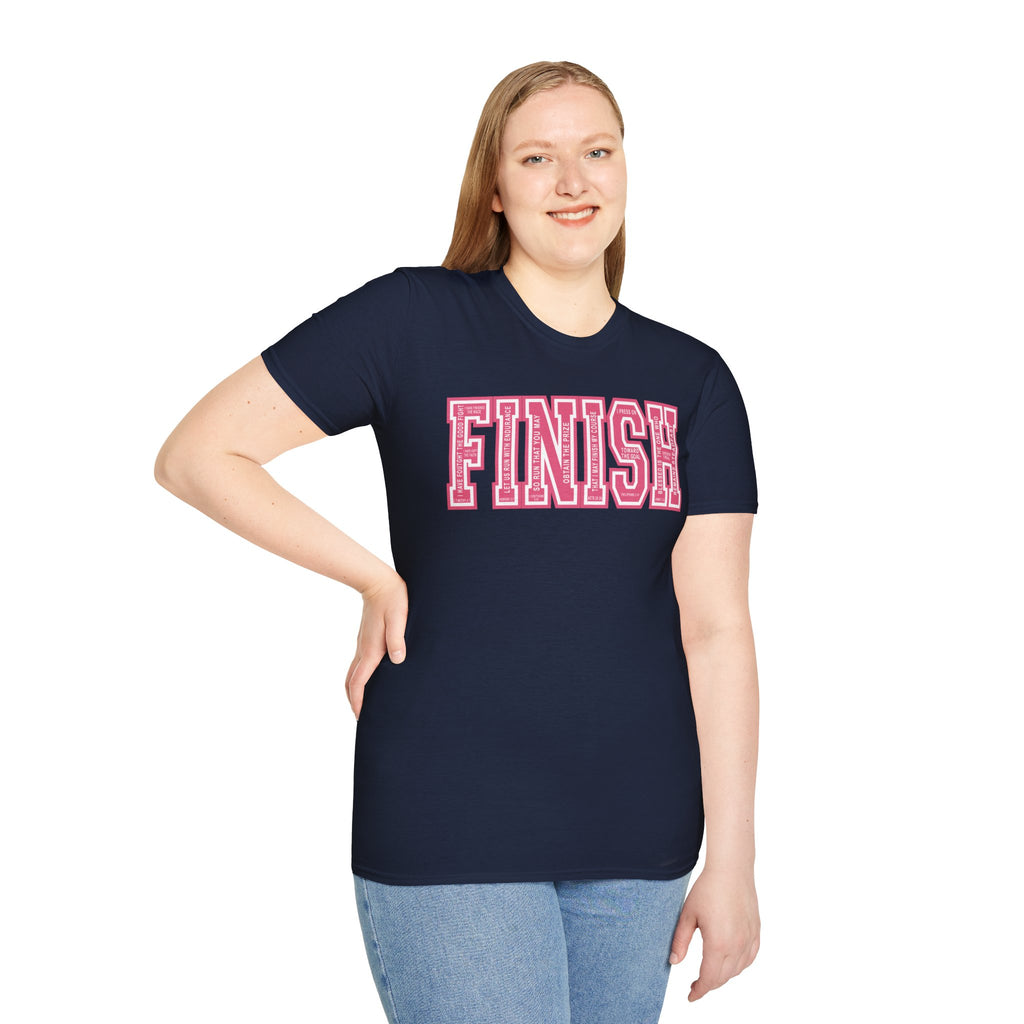 FINISH Christian Runner T-Shirt (Pink)