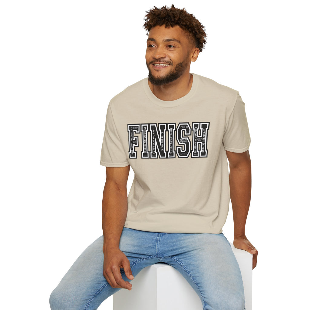 FINISH Running Christian Runner T-Shirt (Black)