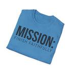 Mission: Finish Faithfully Christian Runner T-Shirt