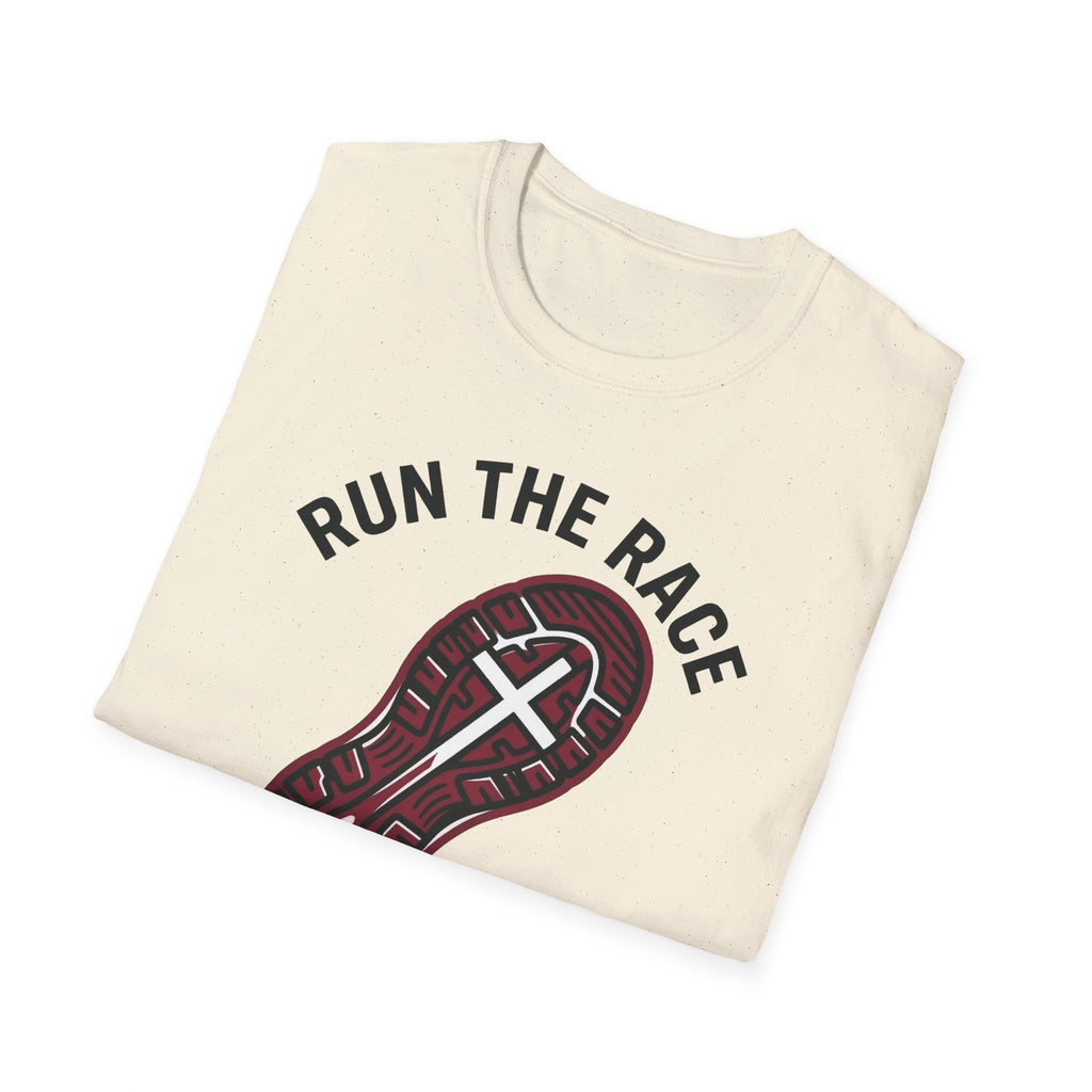 Run the Race in Faith Christian Runner T-Shirt