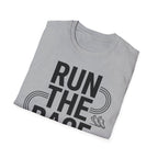 Run the Race - Finish with Faith Christian Runner T-Shirt