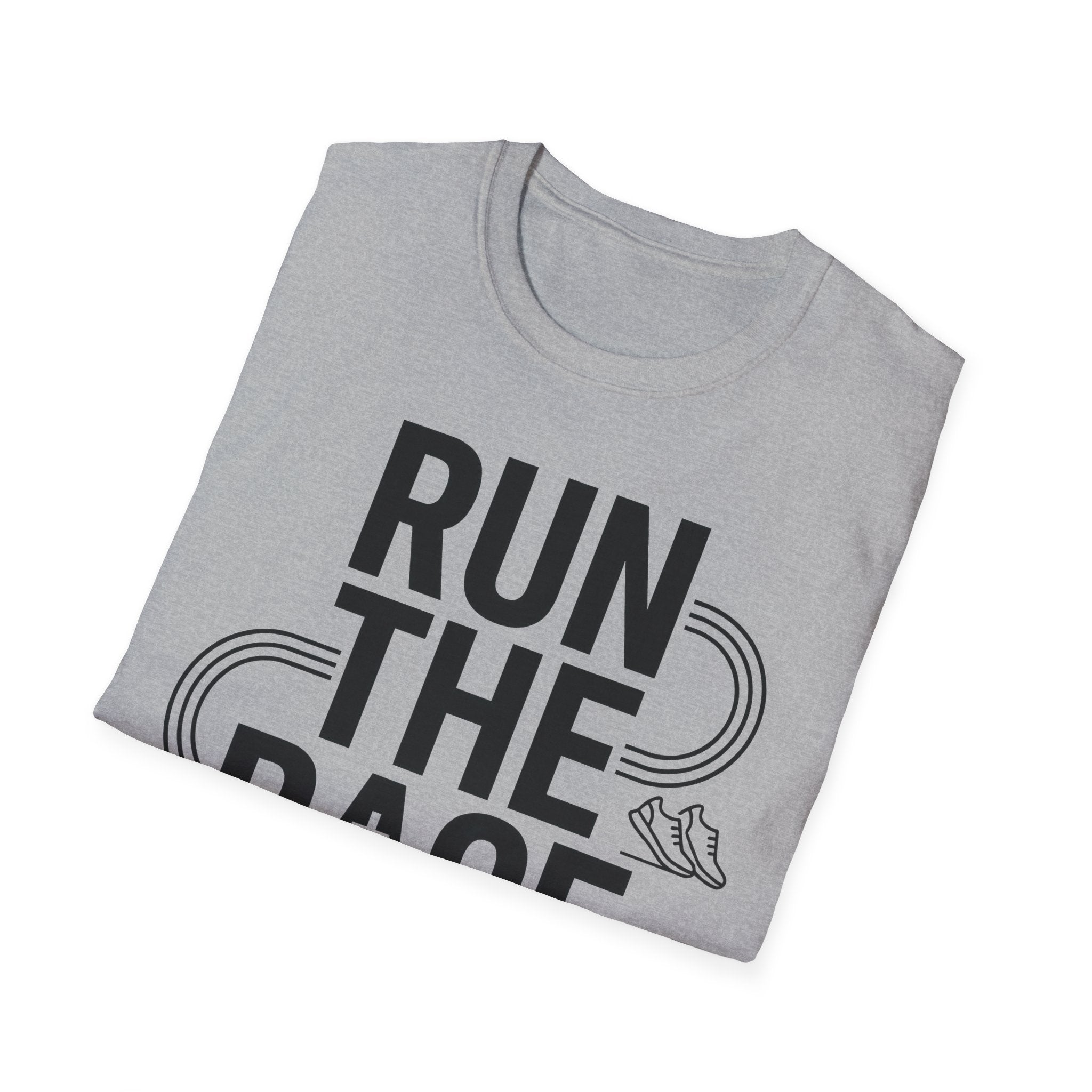 Run the Race - Finish with Faith Christian Runner T-Shirt