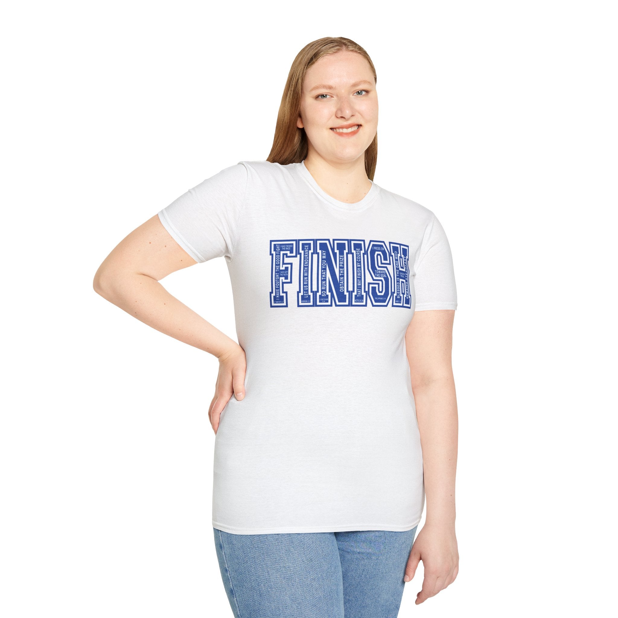 FINISH Christian Runner T-Shirt (Cobalt Blue)