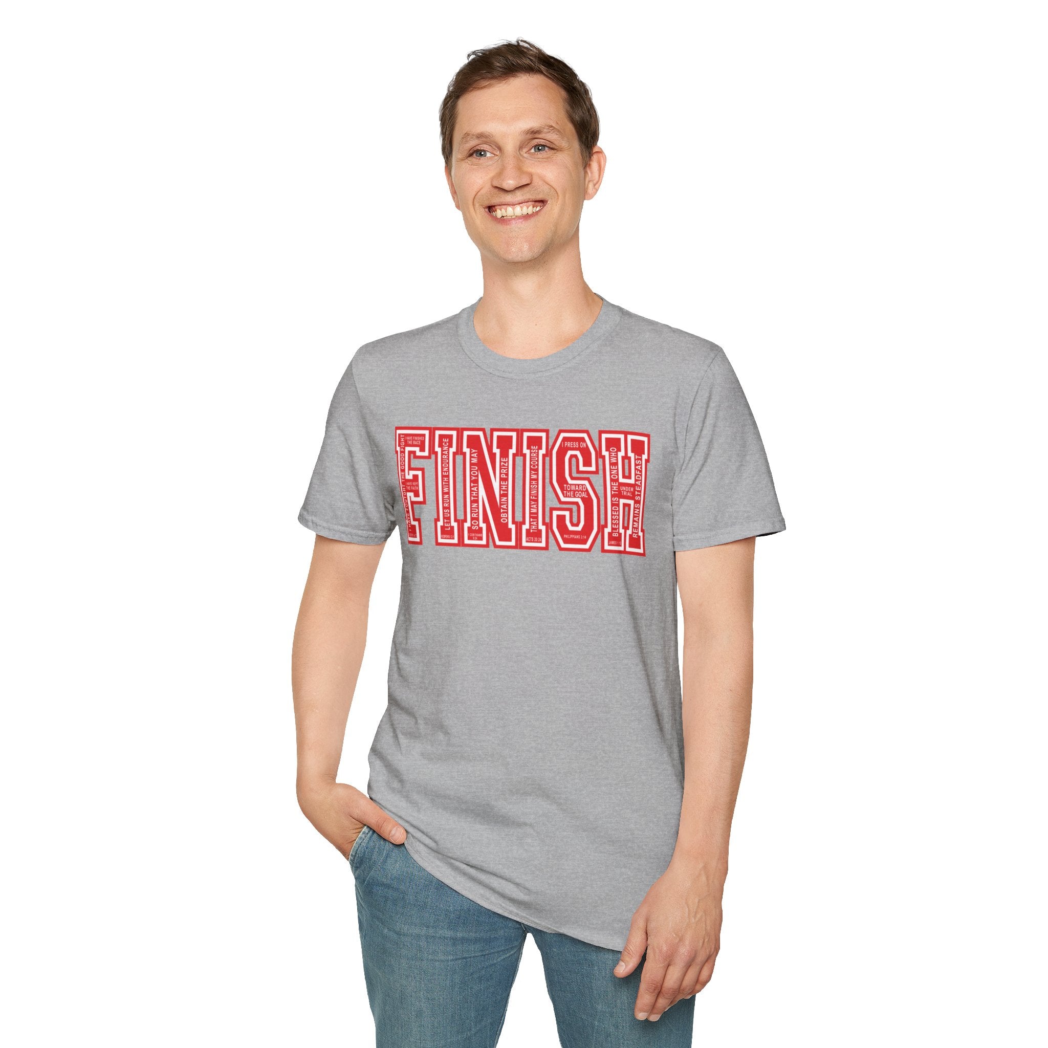 FINISH Christian Runner T-Shirt (Red)