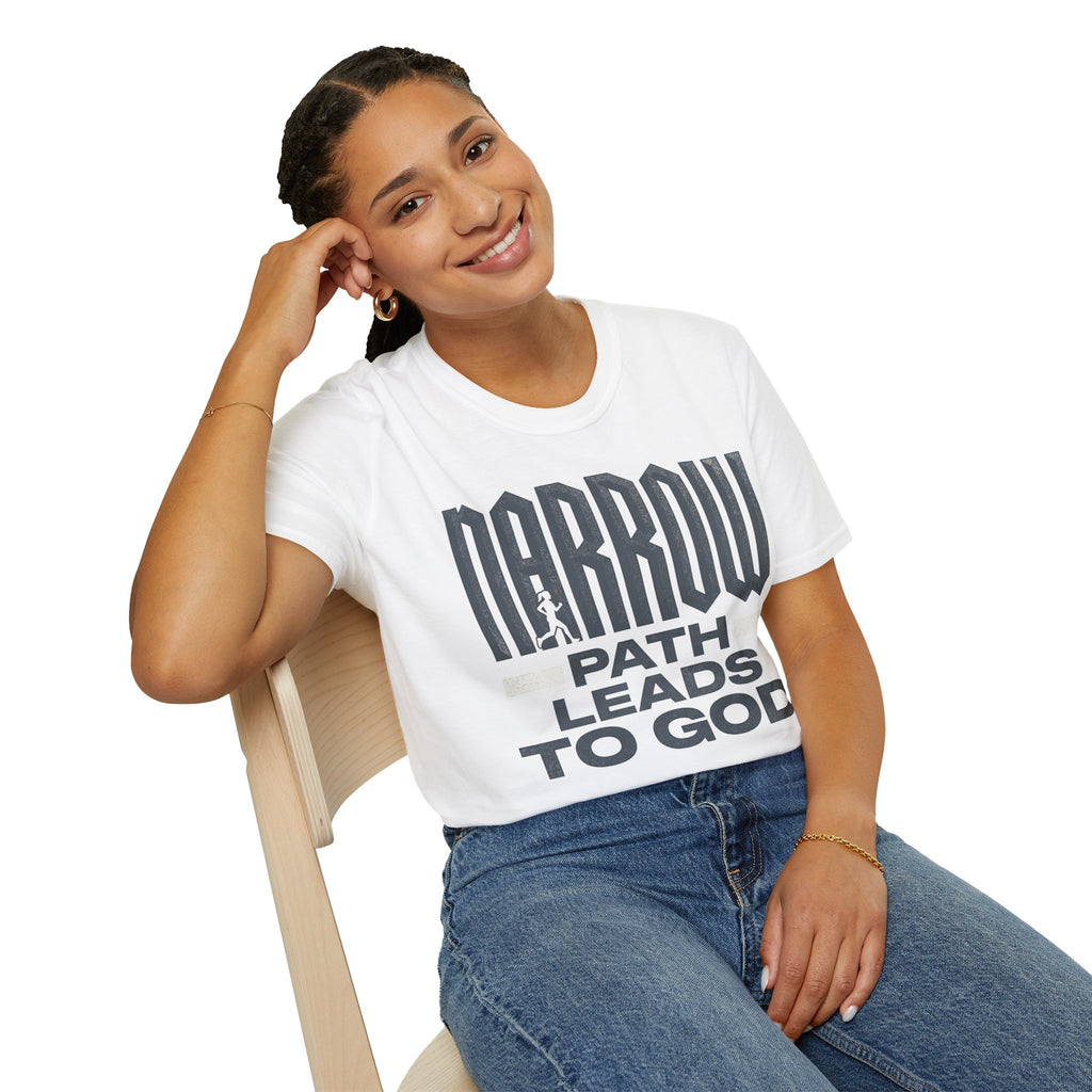Narrow Path Leads to God Christian Runner T-Shirt (Female)