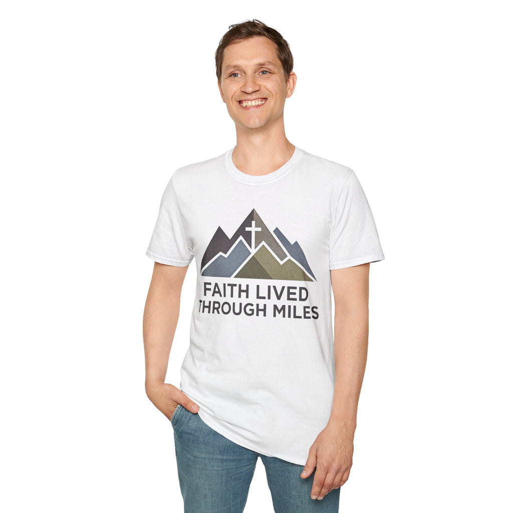 Faith Lived Through Miles Christian Runner T-Shirt