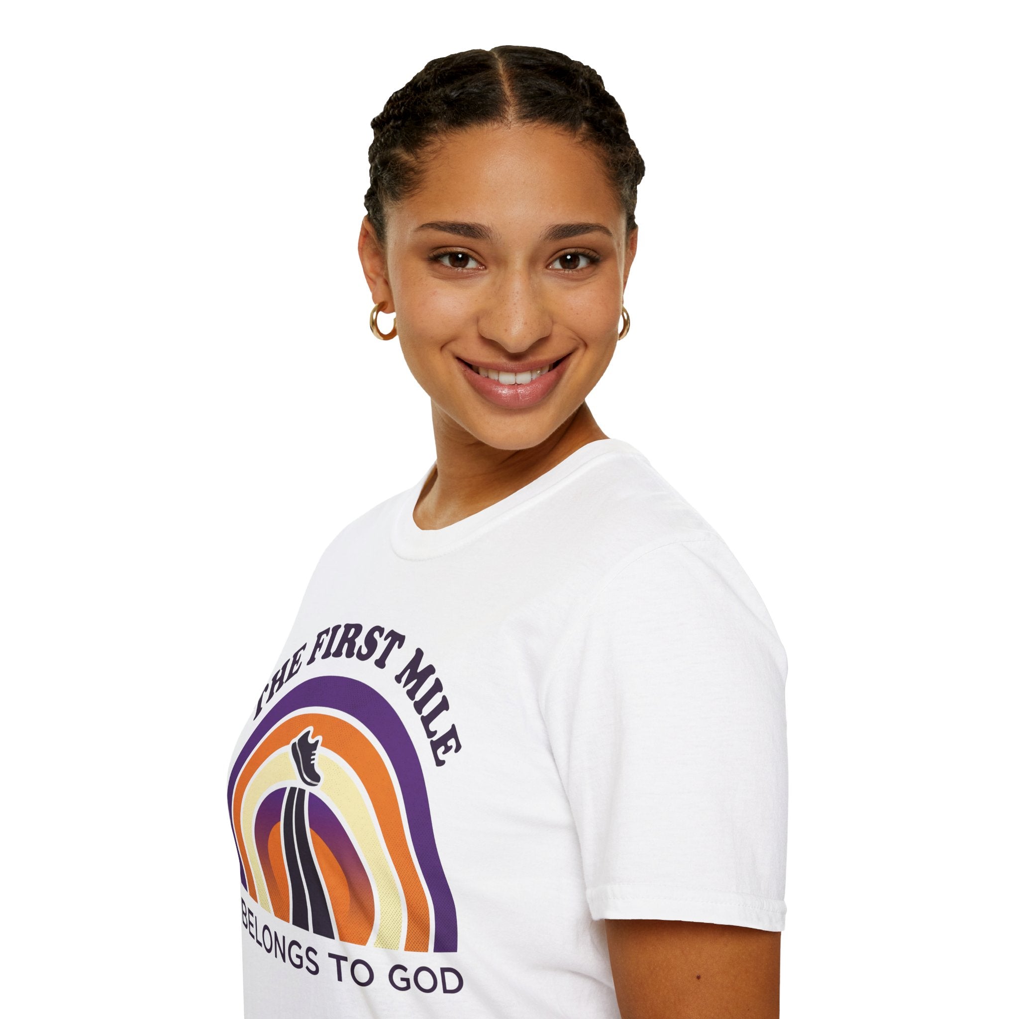 The First Mile Belongs to God Christian Runner T-Shirt