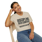 Discipline Over Comfort - Faith Over Everything Christian Runner T-Shirt