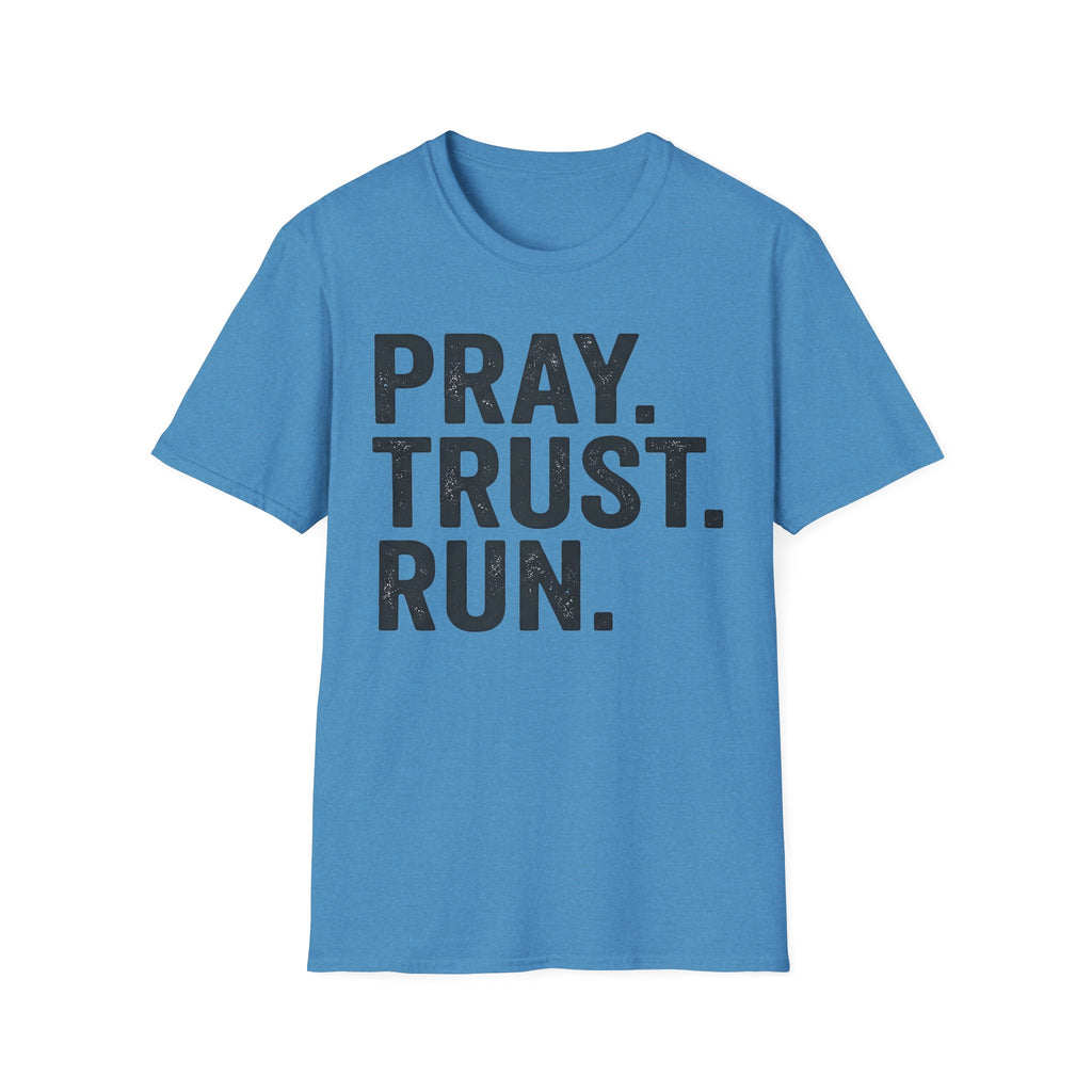 Pray Trust Run Christian Runner T-Shirt