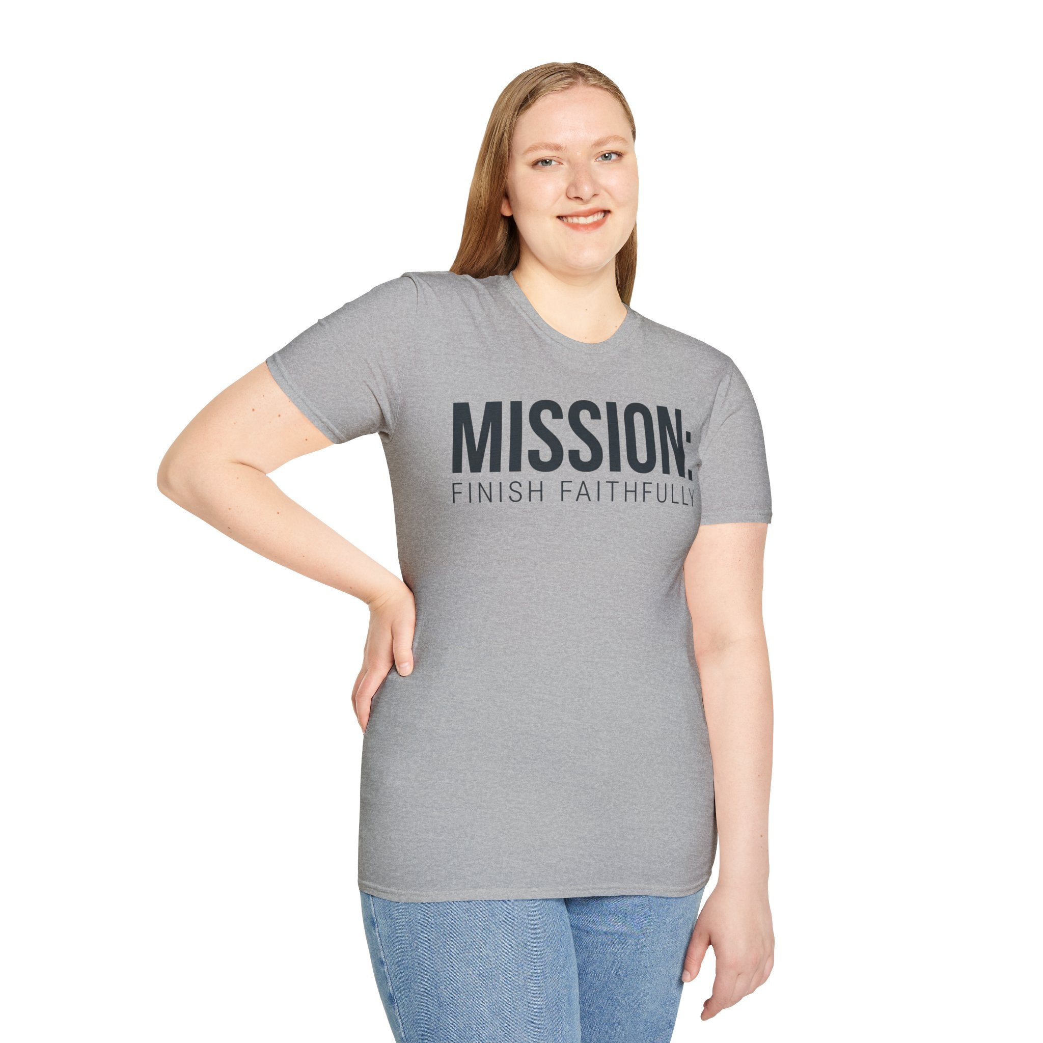Mission: Finish Faithfully Christian Runner T-Shirt