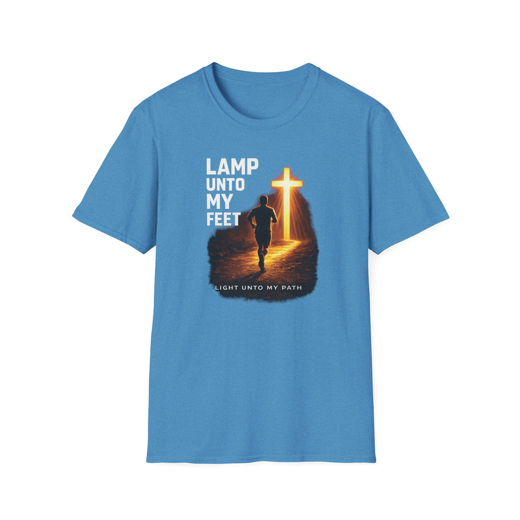 Lamp Unto My Feet - Light Unto My Path Christian Runner T-Shirt (Male)