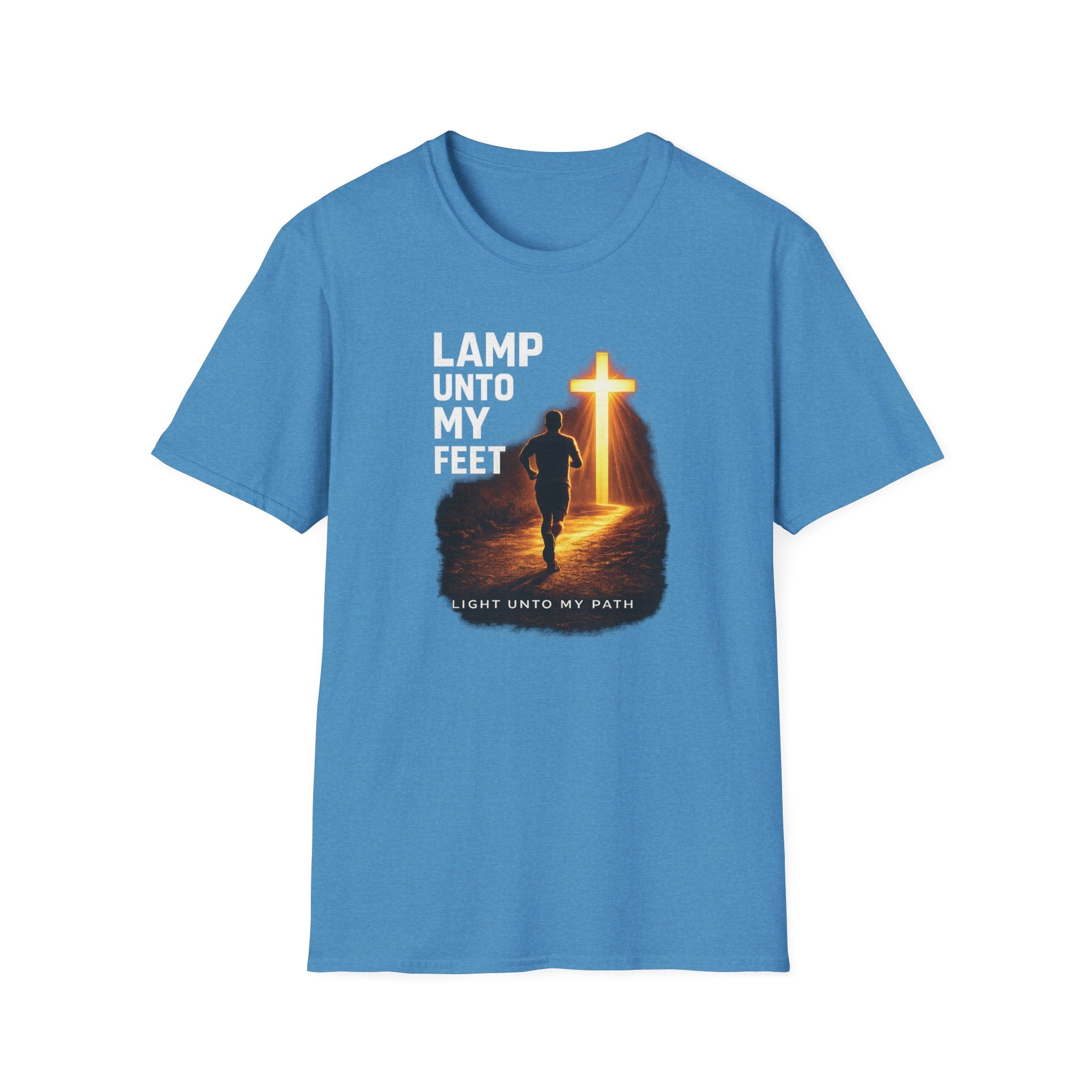 Lamp Unto My Feet - Light Unto My Path Christian Runner T-Shirt (Male)