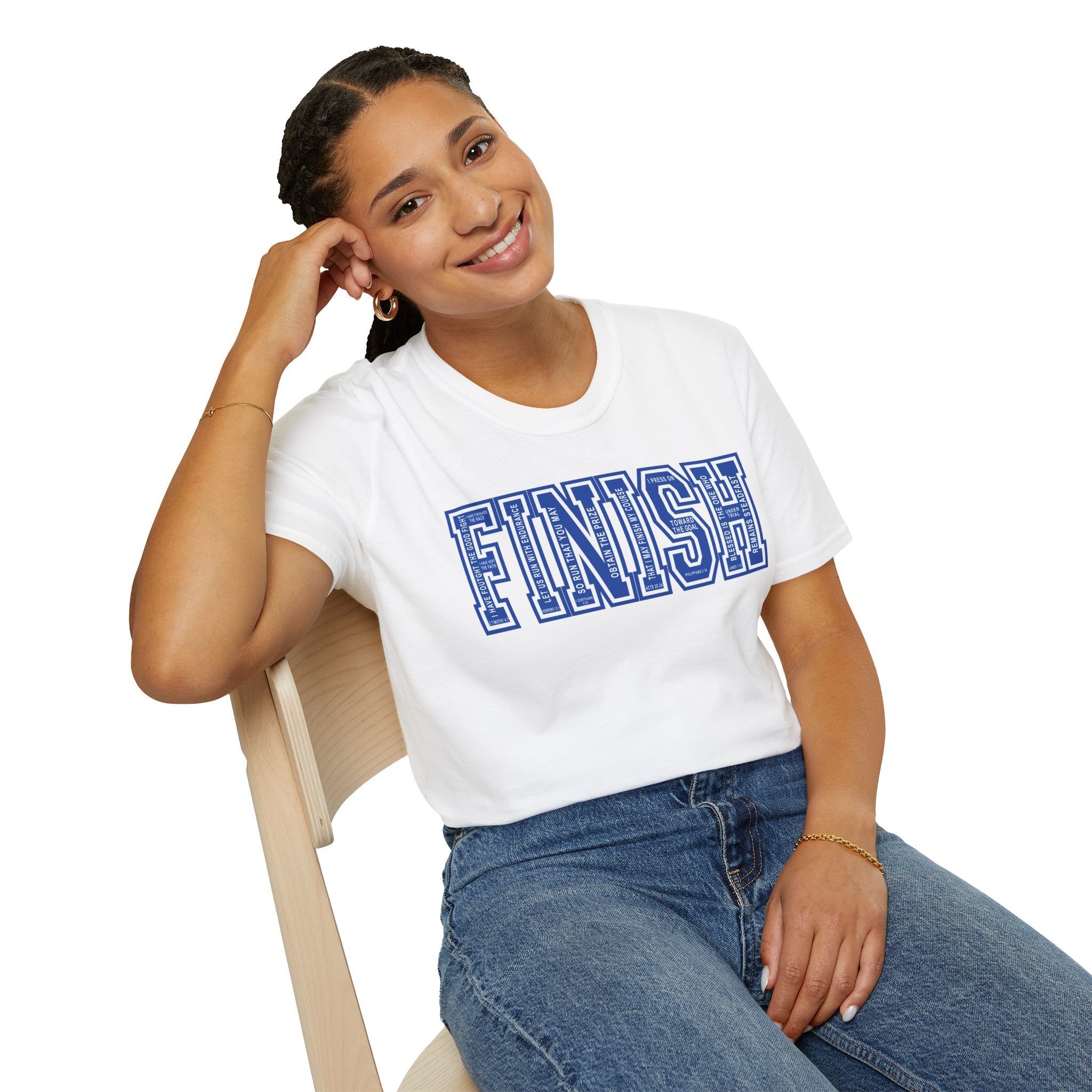 FINISH Christian Runner T-Shirt (Cobalt Blue)