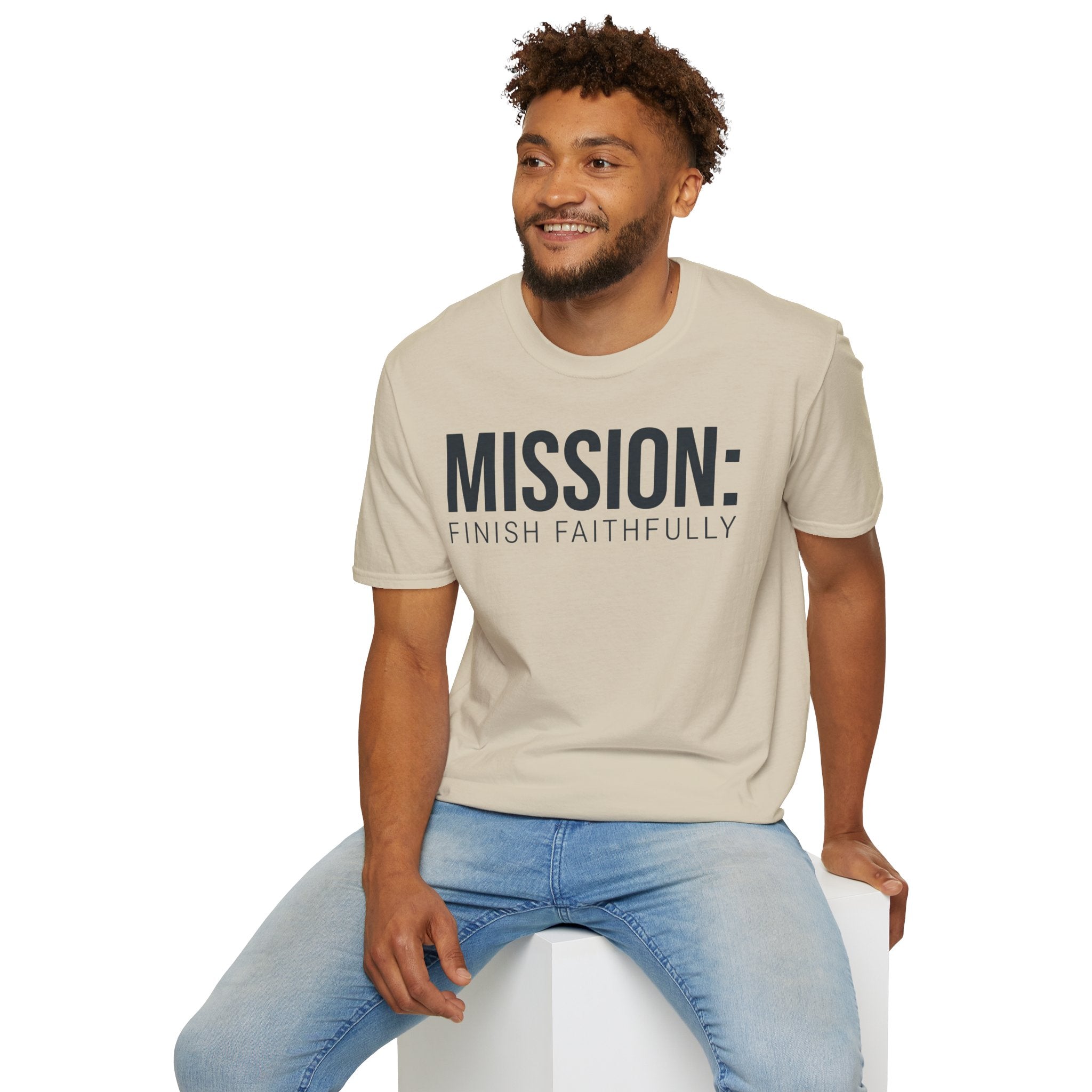 Mission: Finish Faithfully Christian Runner T-Shirt