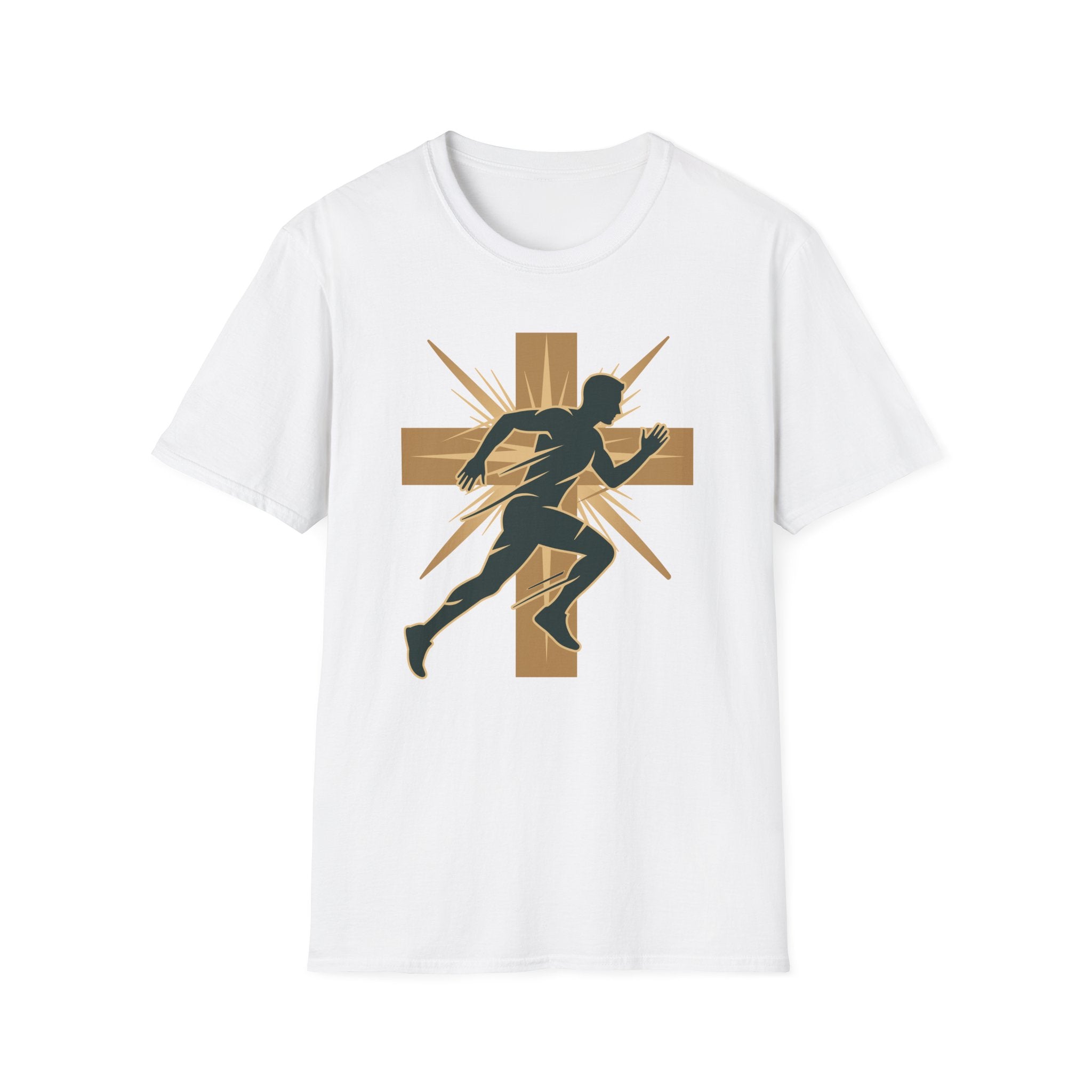 Cross Running Man Christian Runner T-Shirt