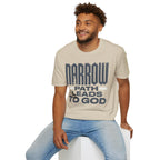 Narrow Path Leads to God Christian Runner T-Shirt (Male)