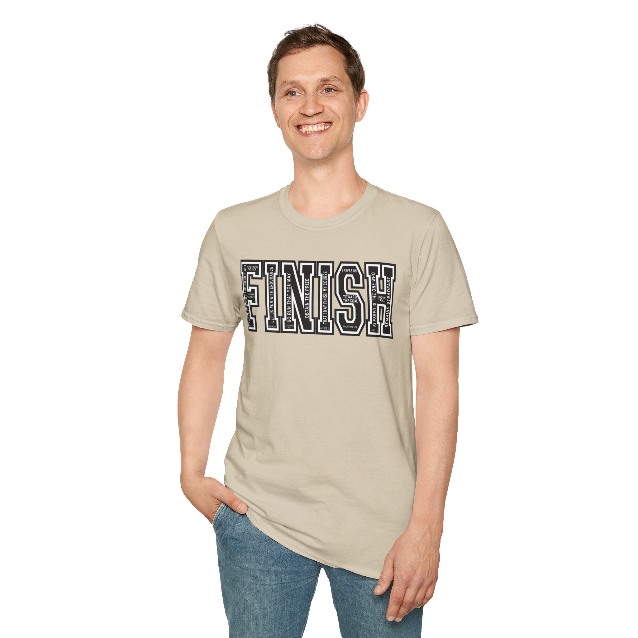 FINISH Running Christian Runner T-Shirt (Black)