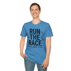 Run the Race - Finish with Faith Christian Runner T-Shirt