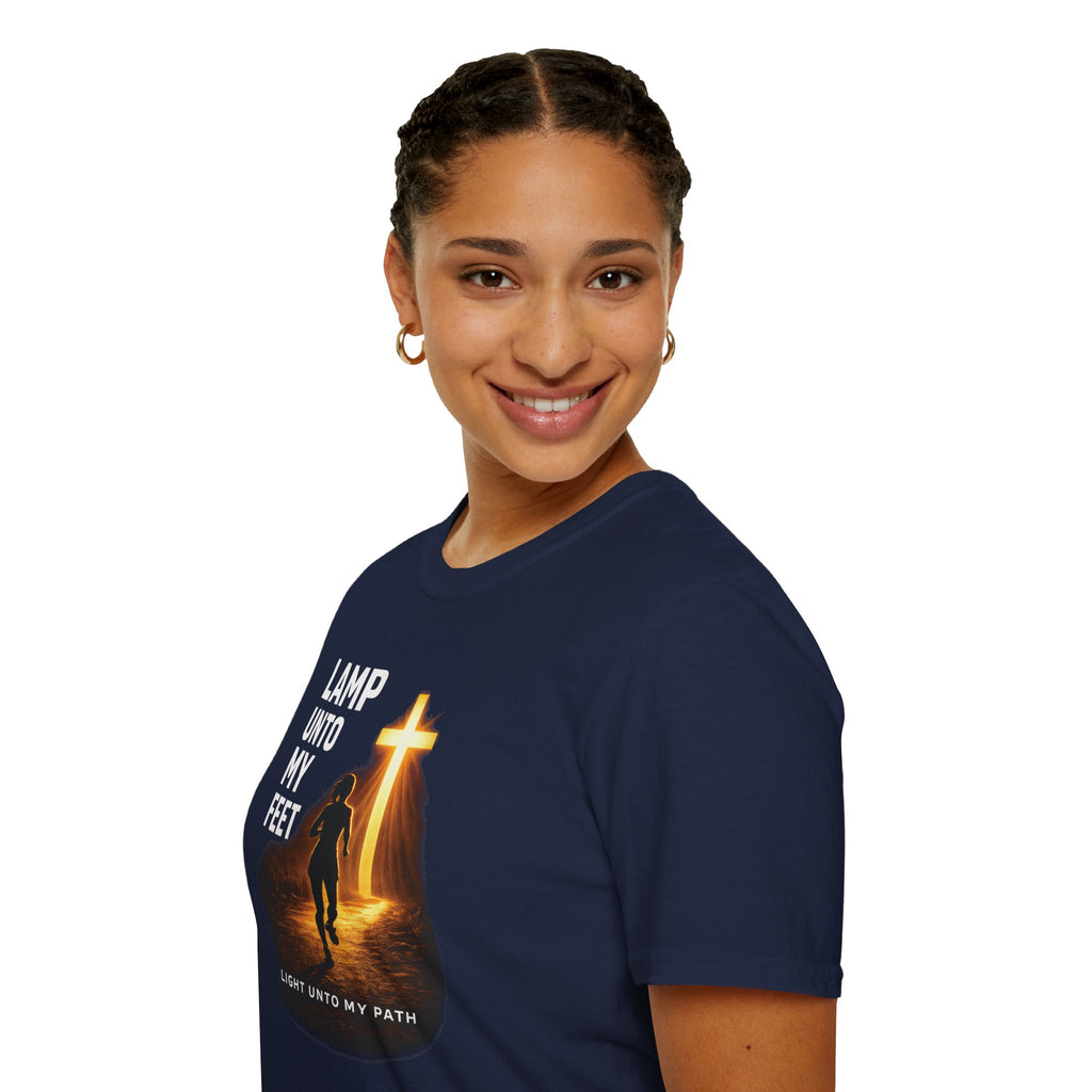 Lamp Unto My Feet - Light Unto My Path Christian Runner T-Shirt (Female)