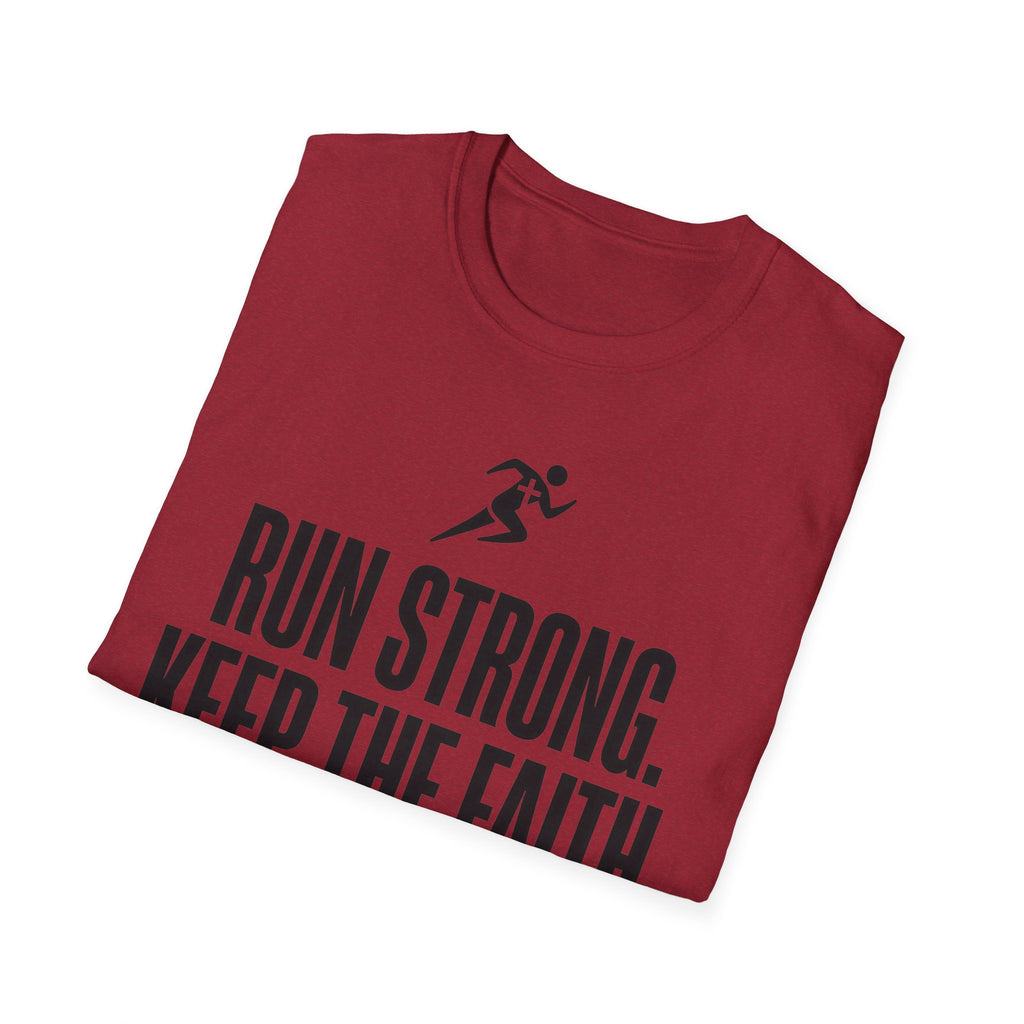 Run Strong - Keep the Faith Christian Runner T-Shirt