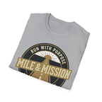Mile & Mission: Run with Purpose Christian Runner T-Shirt